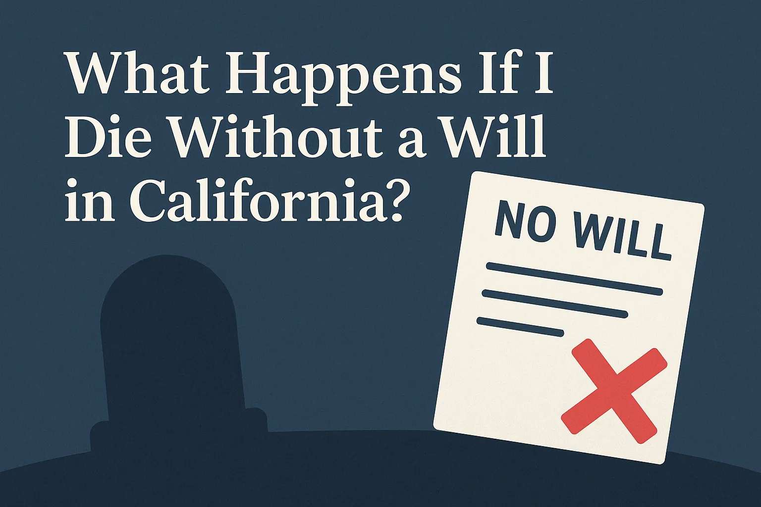What happens if I die without a will in California